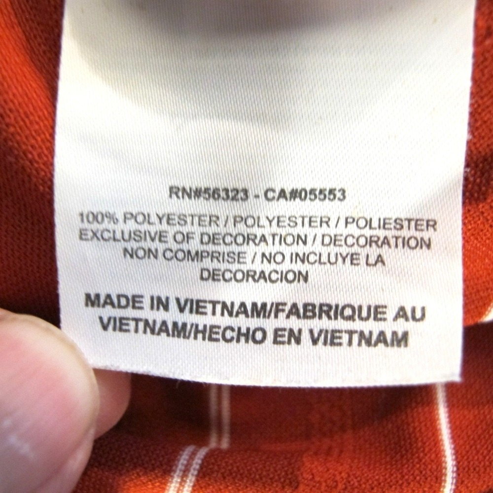 Nike Golf Dri Fit Red Striped Performance Golf Polo‎ Shirt Men's Medium - Picture 7 of 7